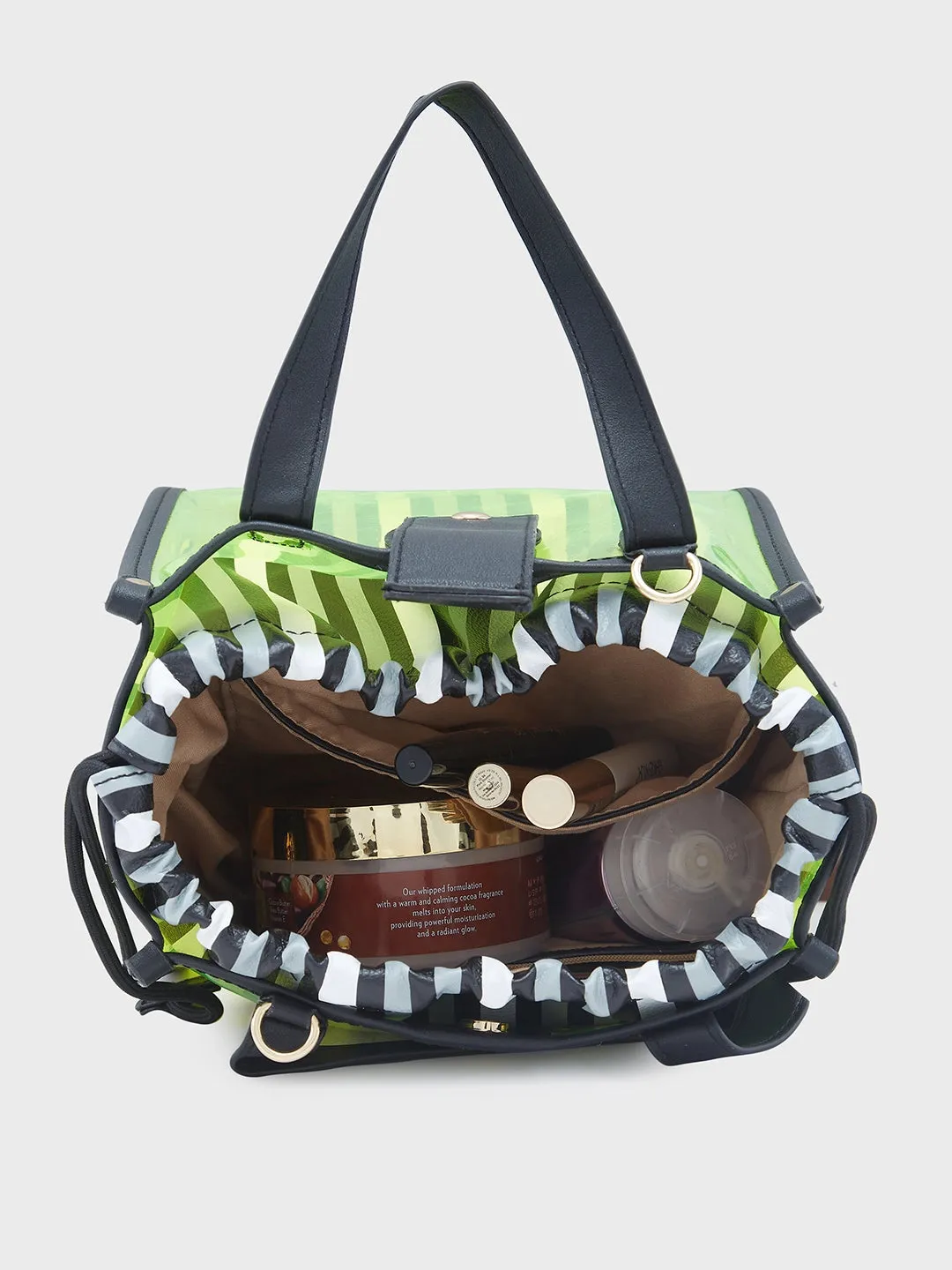Caprese Josie Small Electric Lime Tote Bag