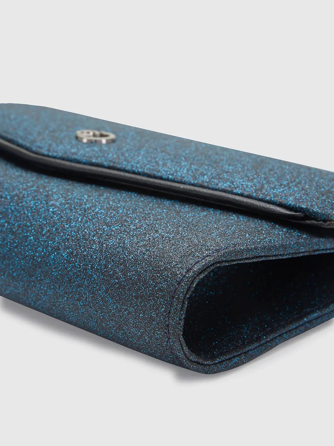 Caprese Junie Large Navy Flapover Clutch