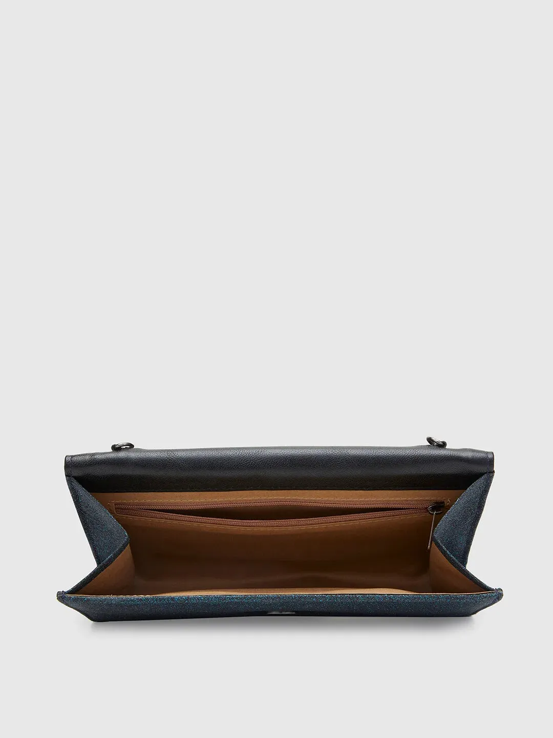 Caprese Junie Large Navy Flapover Clutch