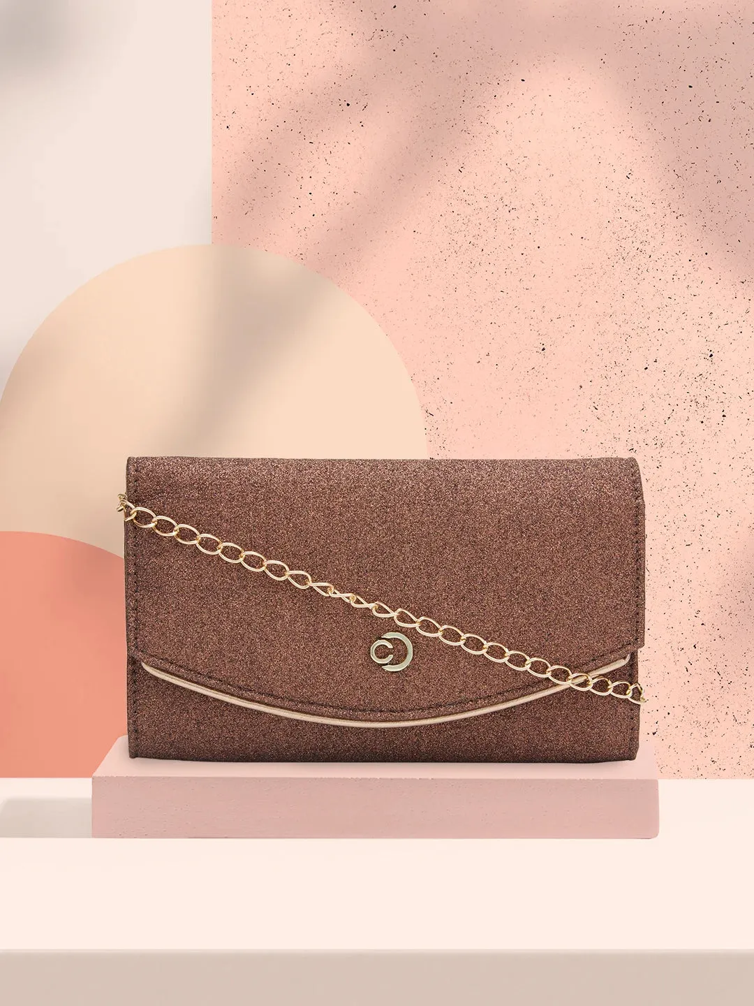 Caprese Junie Medium Copper Flapover Clutch