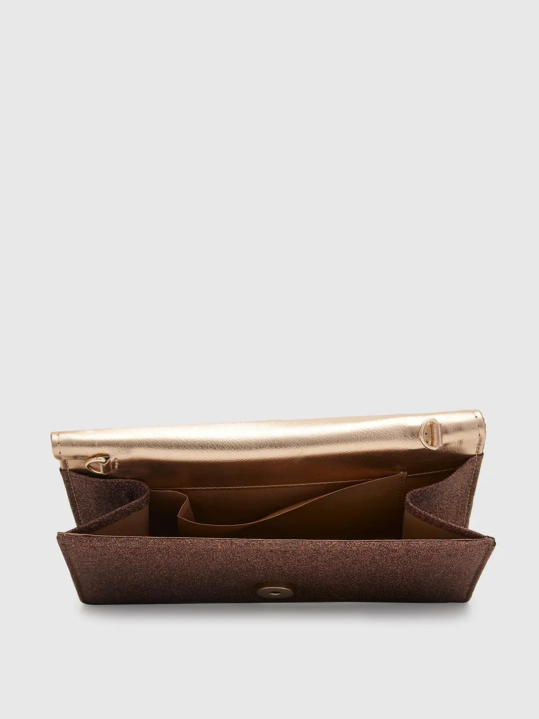 Caprese Junie Medium Copper Flapover Clutch