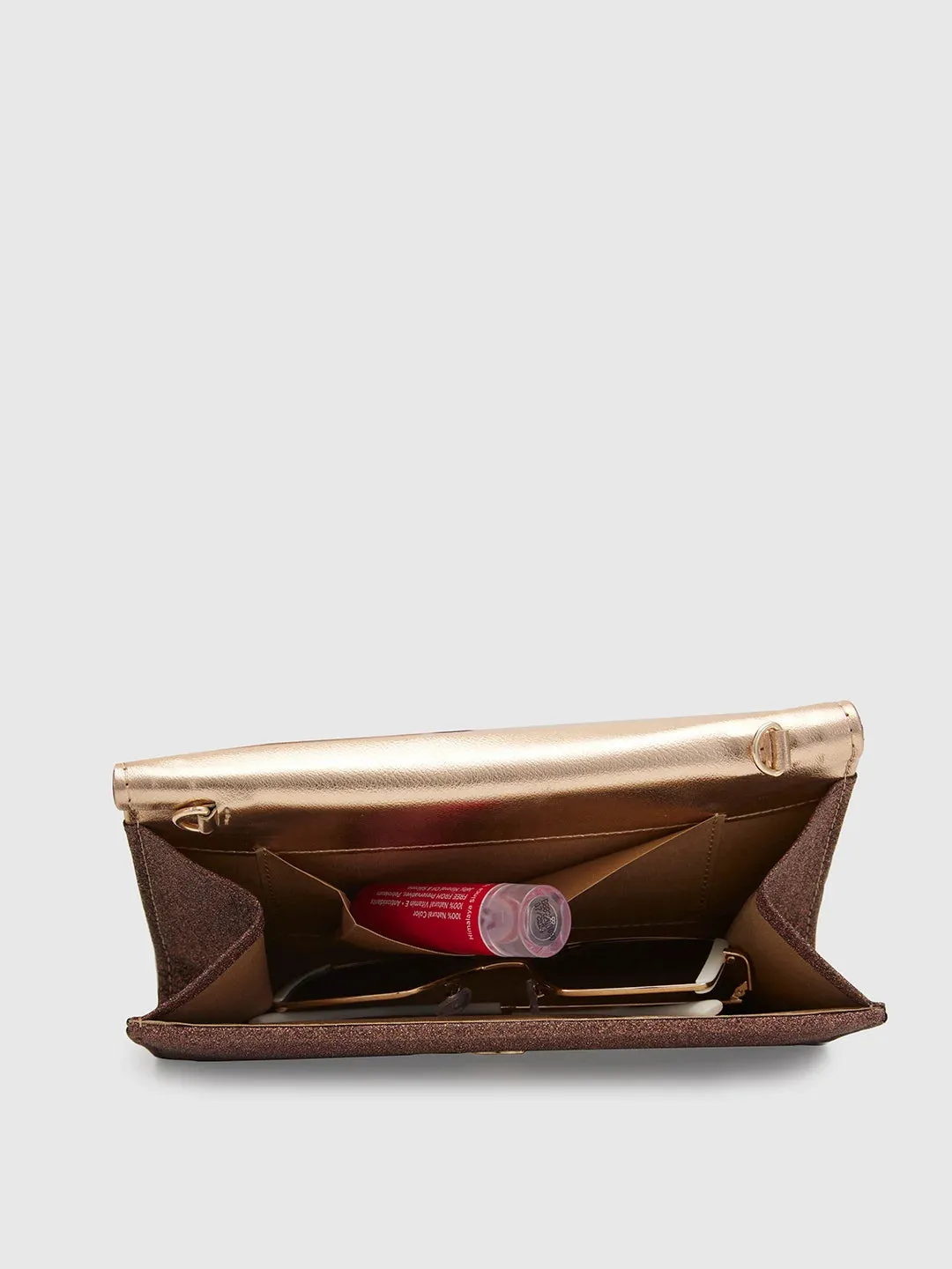 Caprese Junie Medium Copper Flapover Clutch