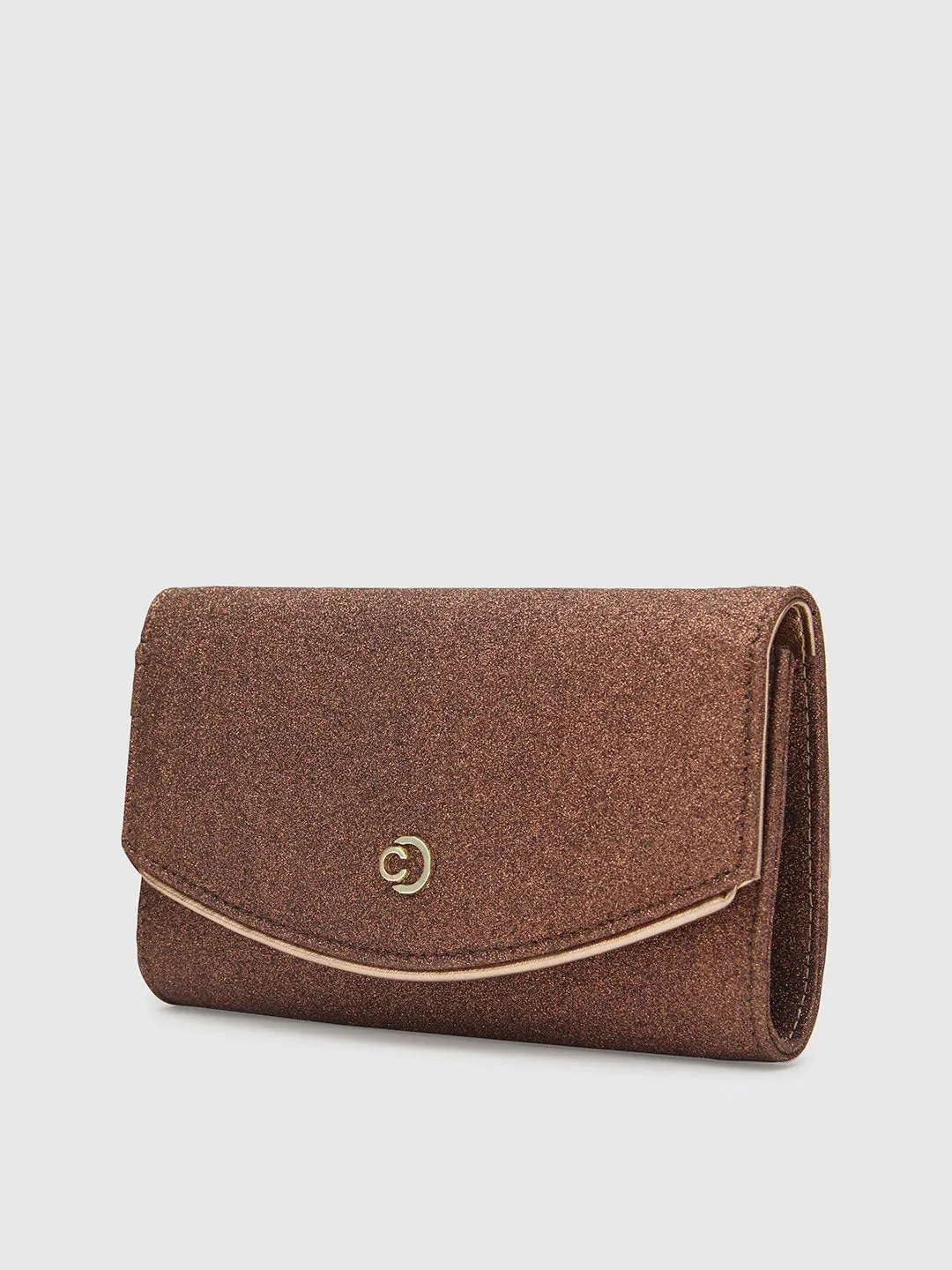 Caprese Junie Medium Copper Flapover Clutch