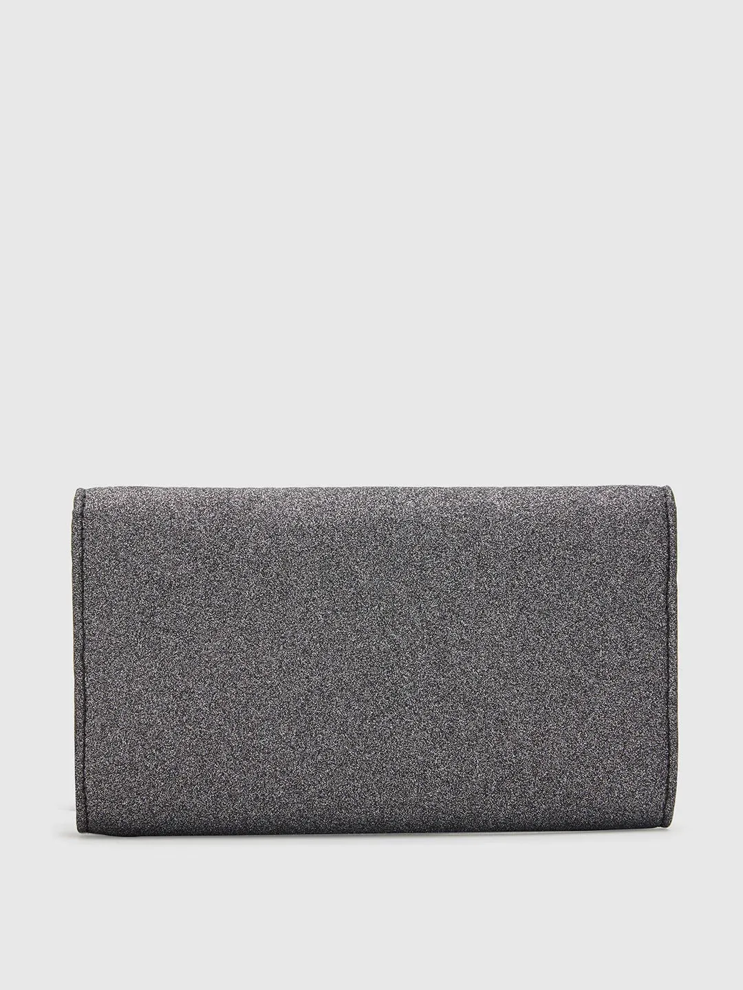 Caprese Junie Medium Gunmetal Flapover Clutch