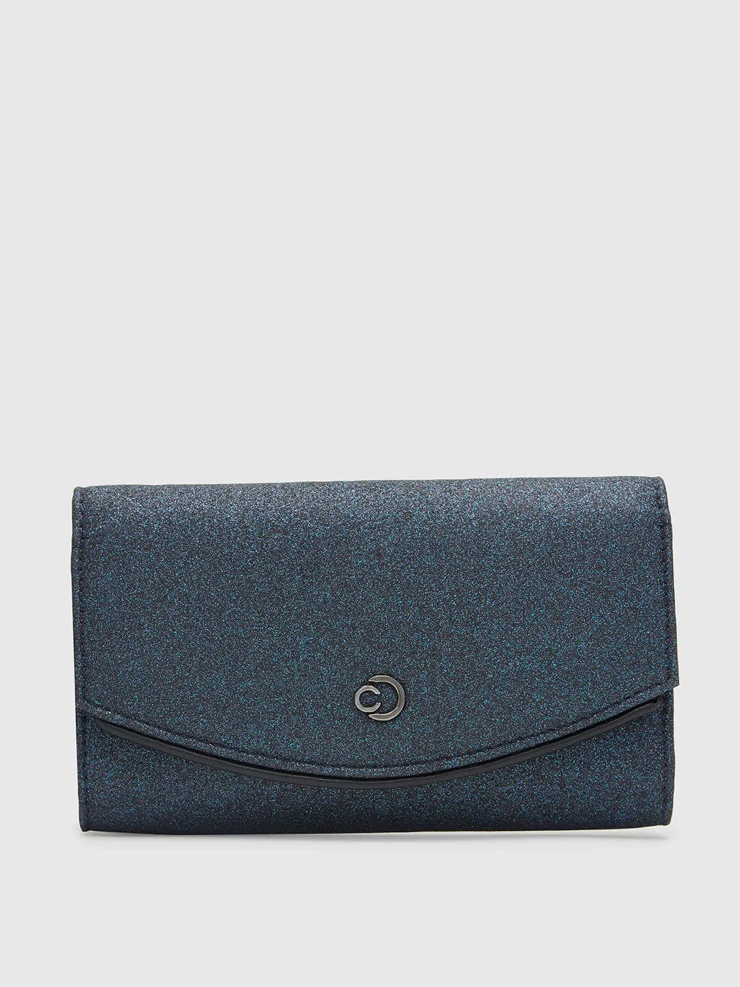 Caprese Junie Medium Navy Flapover Clutch
