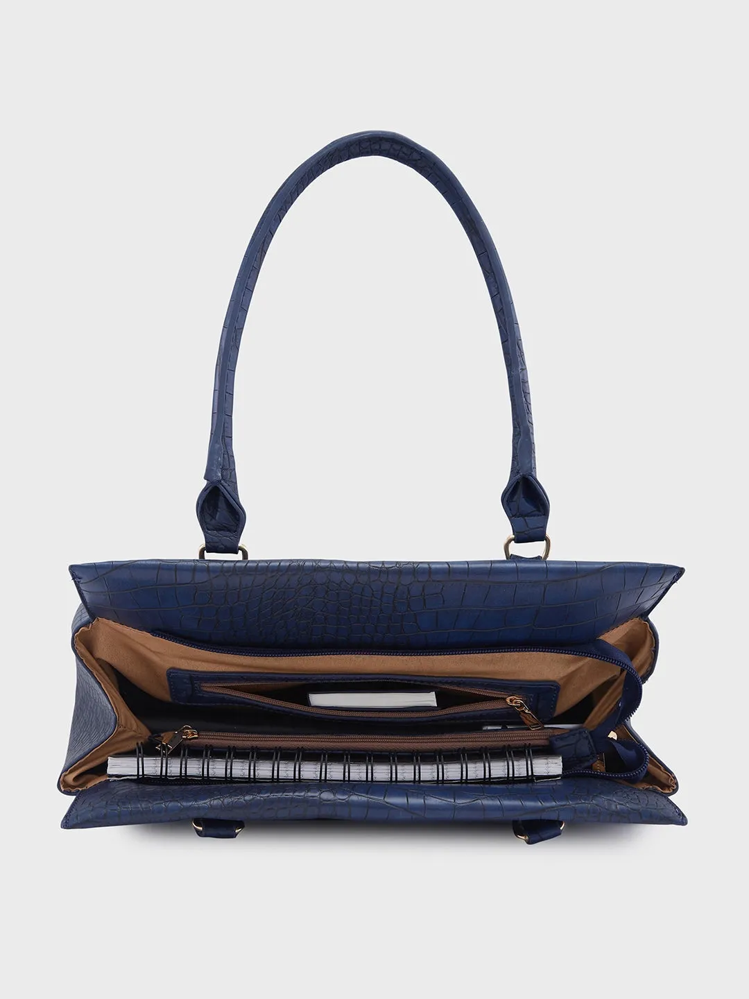 Caprese Kathey Medium Navy Tote Bag