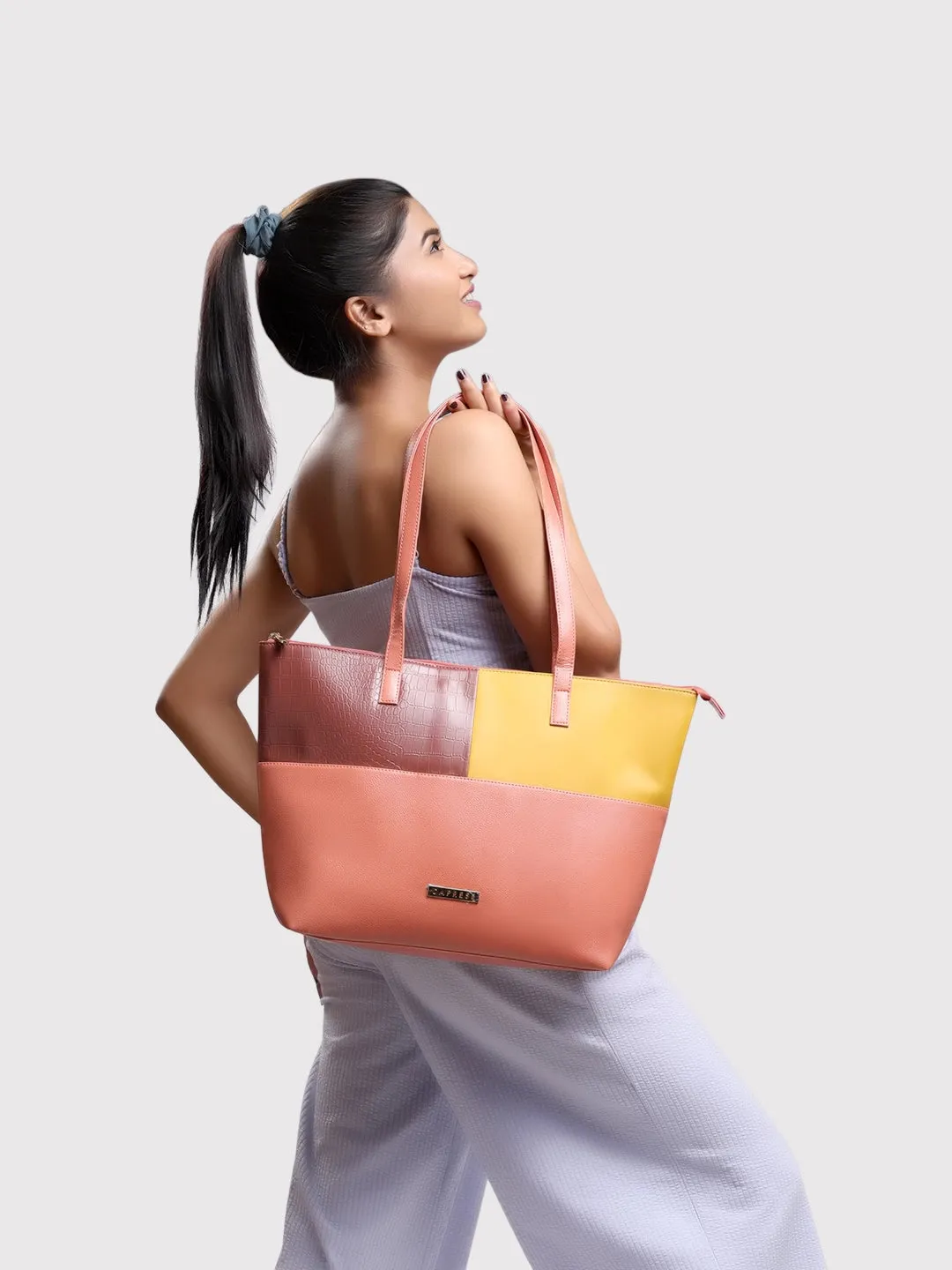 Caprese Kira Large Terracotta Tote Bag