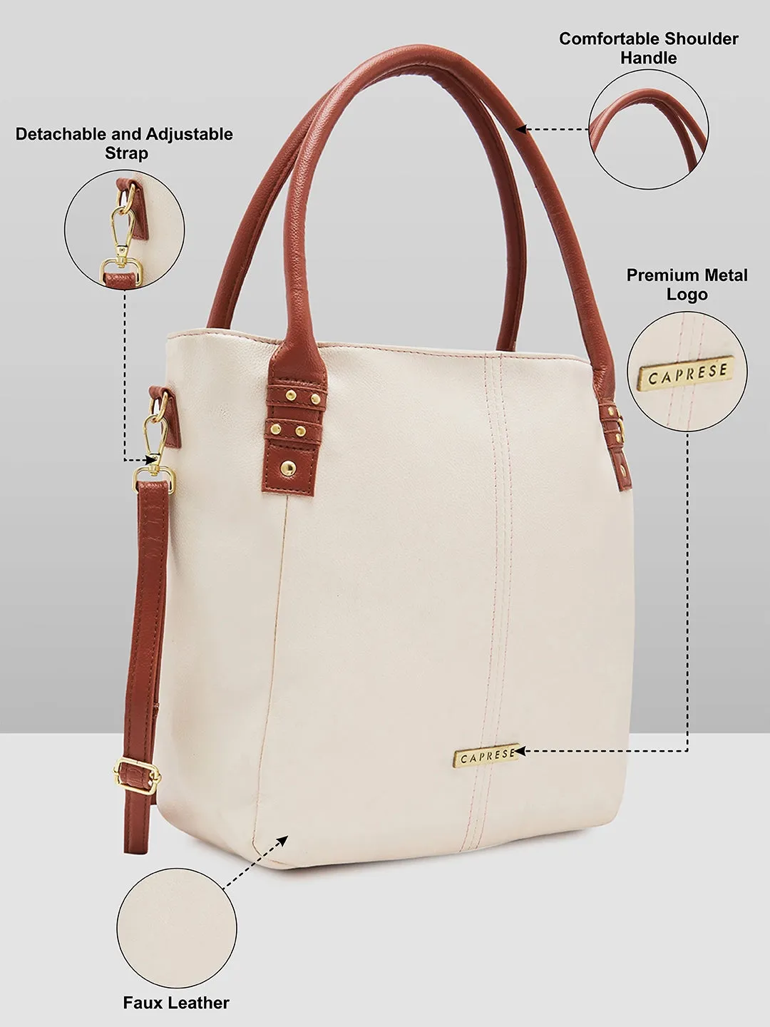 Caprese Kisha Large Blush Tote Bag