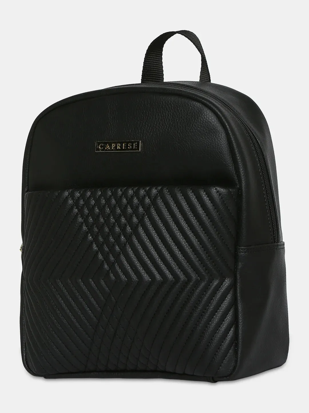Caprese Leo Medium Black Backpack