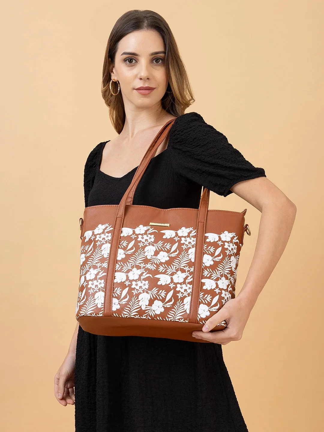 Caprese Lively Large Dusty Coral Satchel Bag