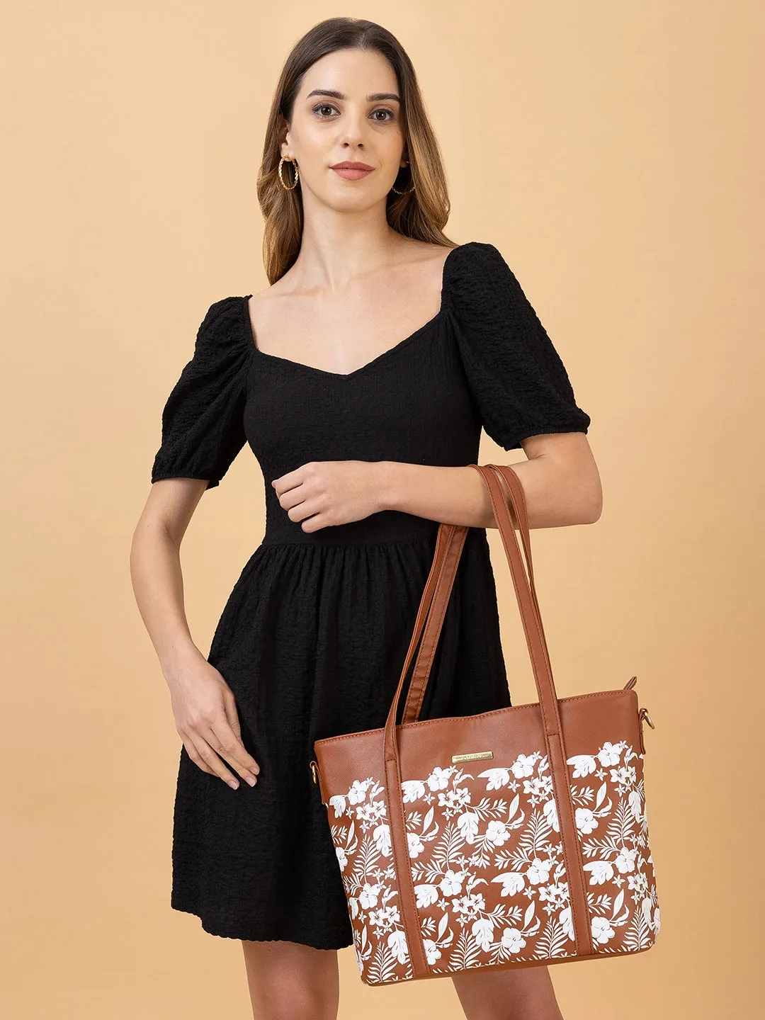 Caprese Lively Large Dusty Coral Satchel Bag