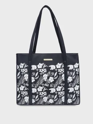 Caprese Lively Medium Black Tote Bag