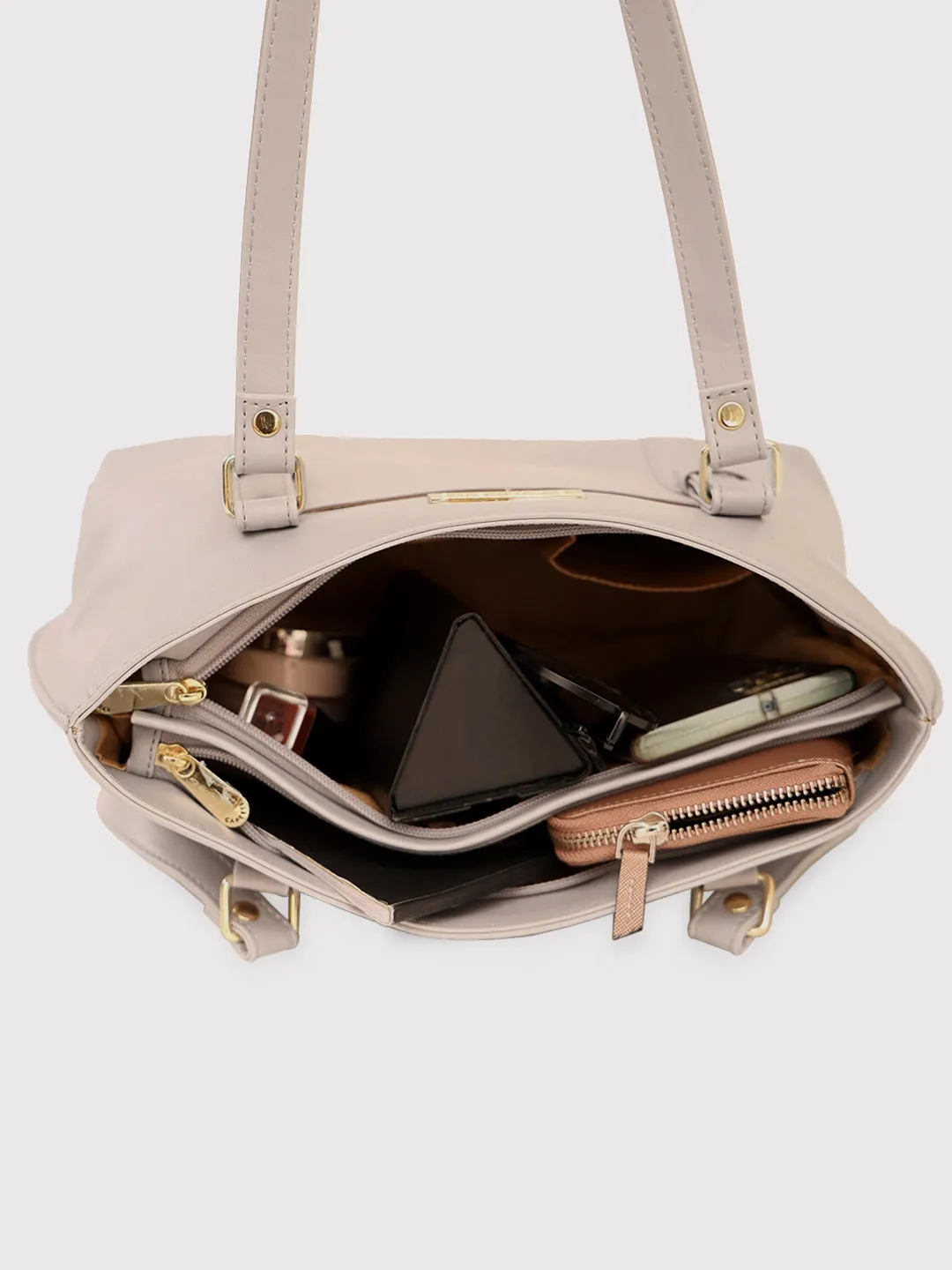 Caprese London Medium Grey Tote Bag