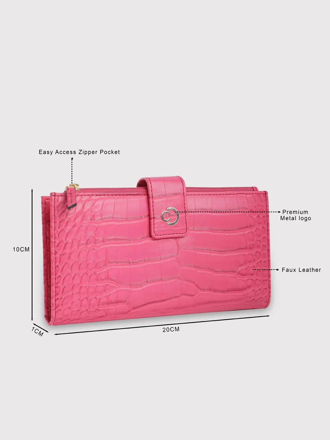 Caprese Luna Medium Fuchsia Bifold Wallet