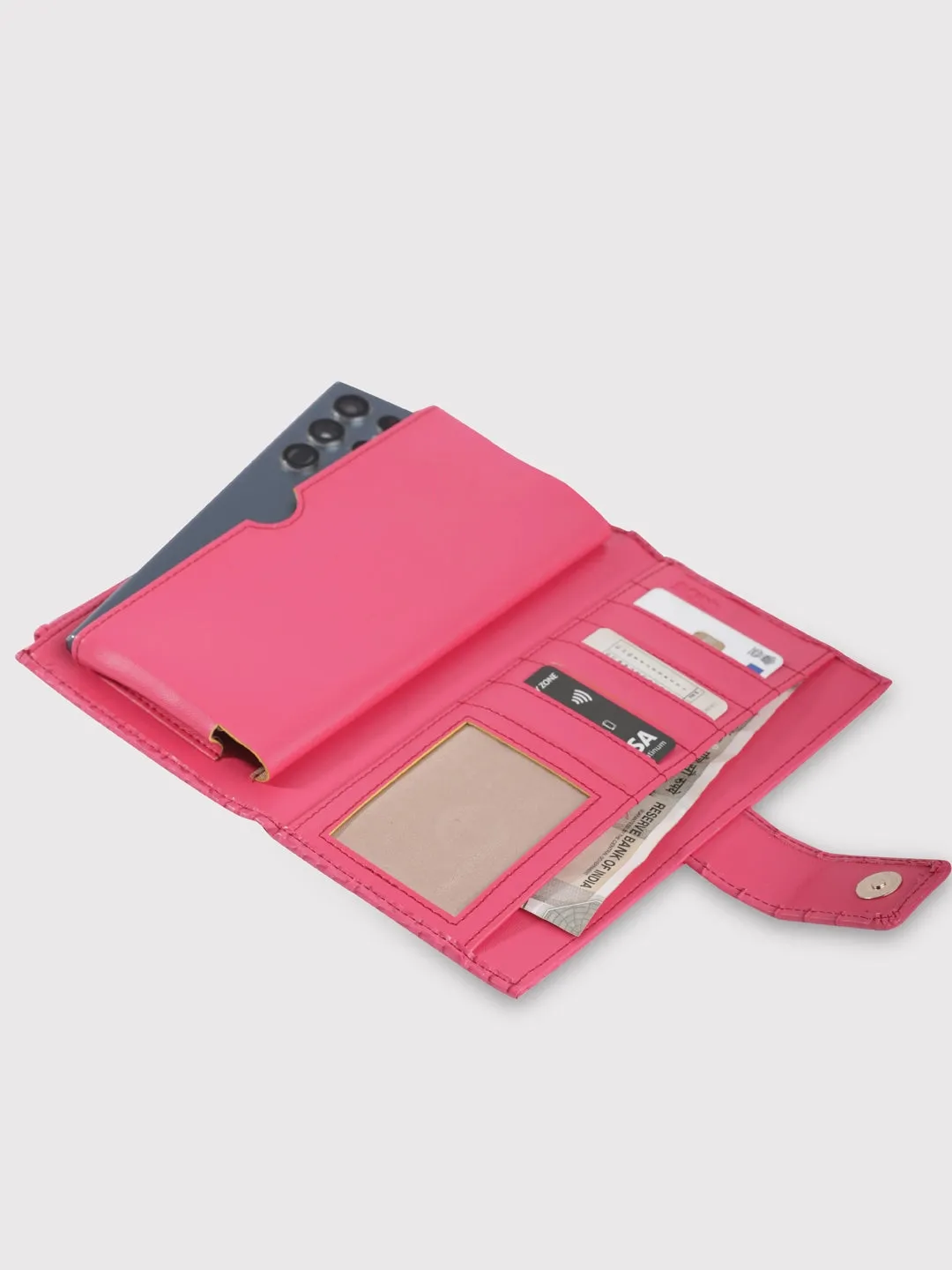 Caprese Luna Medium Fuchsia Bifold Wallet