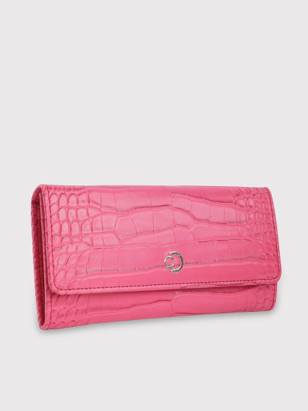 Caprese Luna Medium Fuchsia Flap Wallet