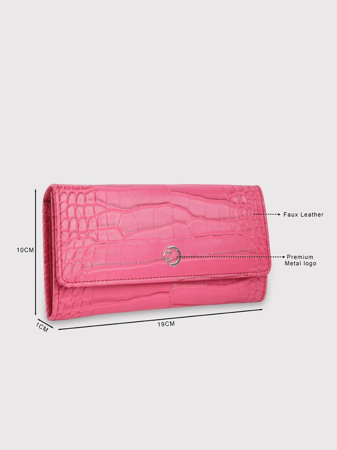 Caprese Luna Medium Fuchsia Flap Wallet