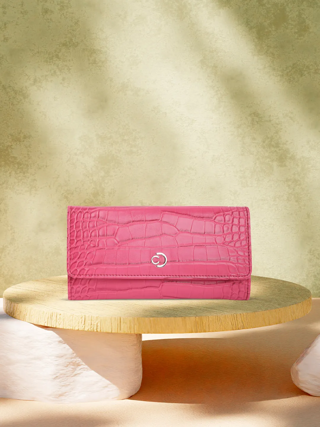 Caprese Luna Medium Fuchsia Flap Wallet
