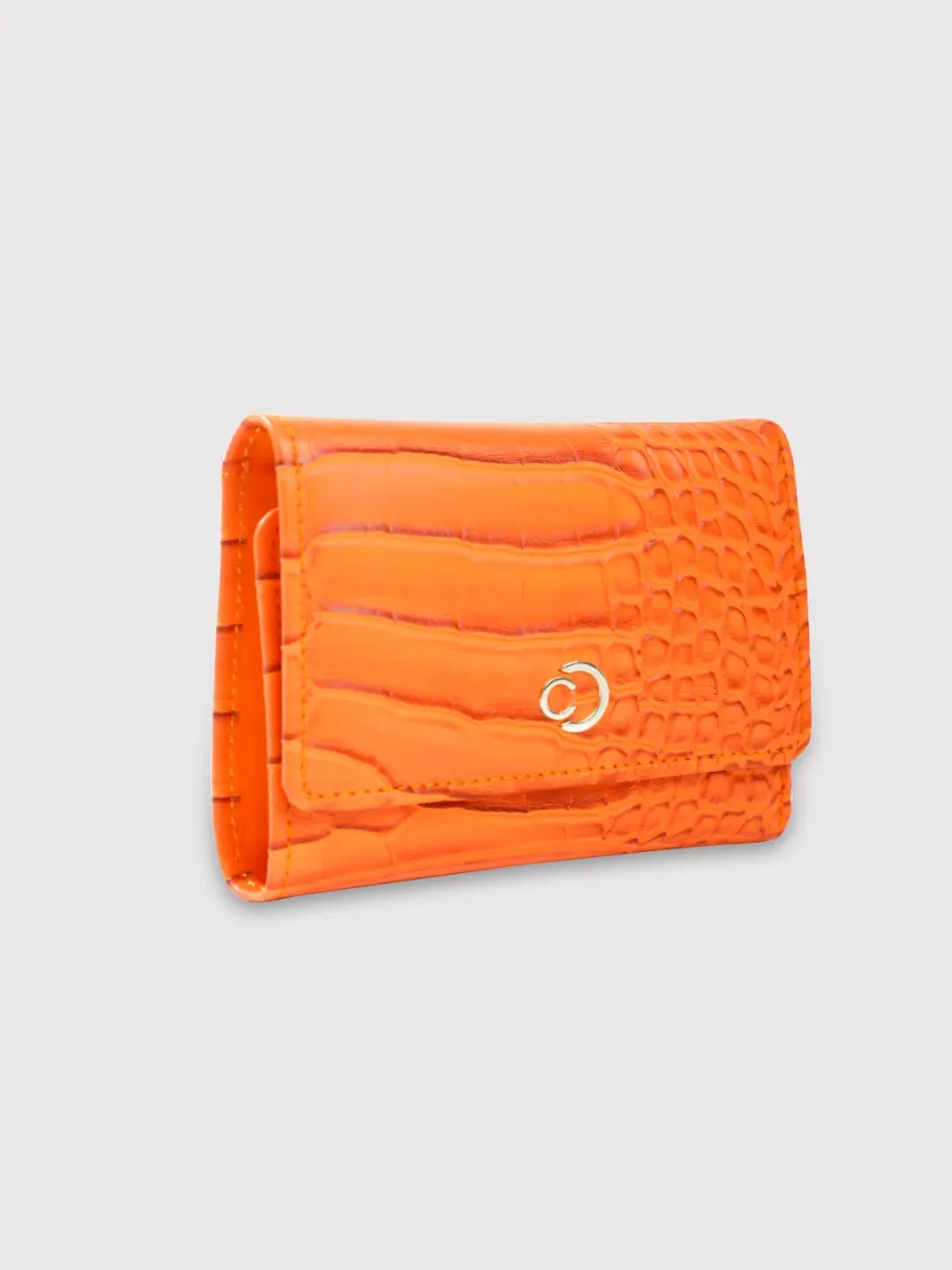 Caprese Luna Small Orange Trifold Wallet