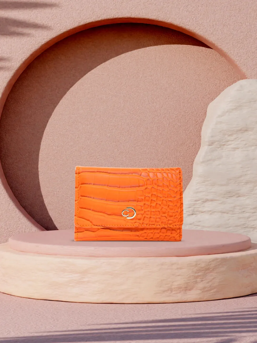 Caprese Luna Small Orange Trifold Wallet