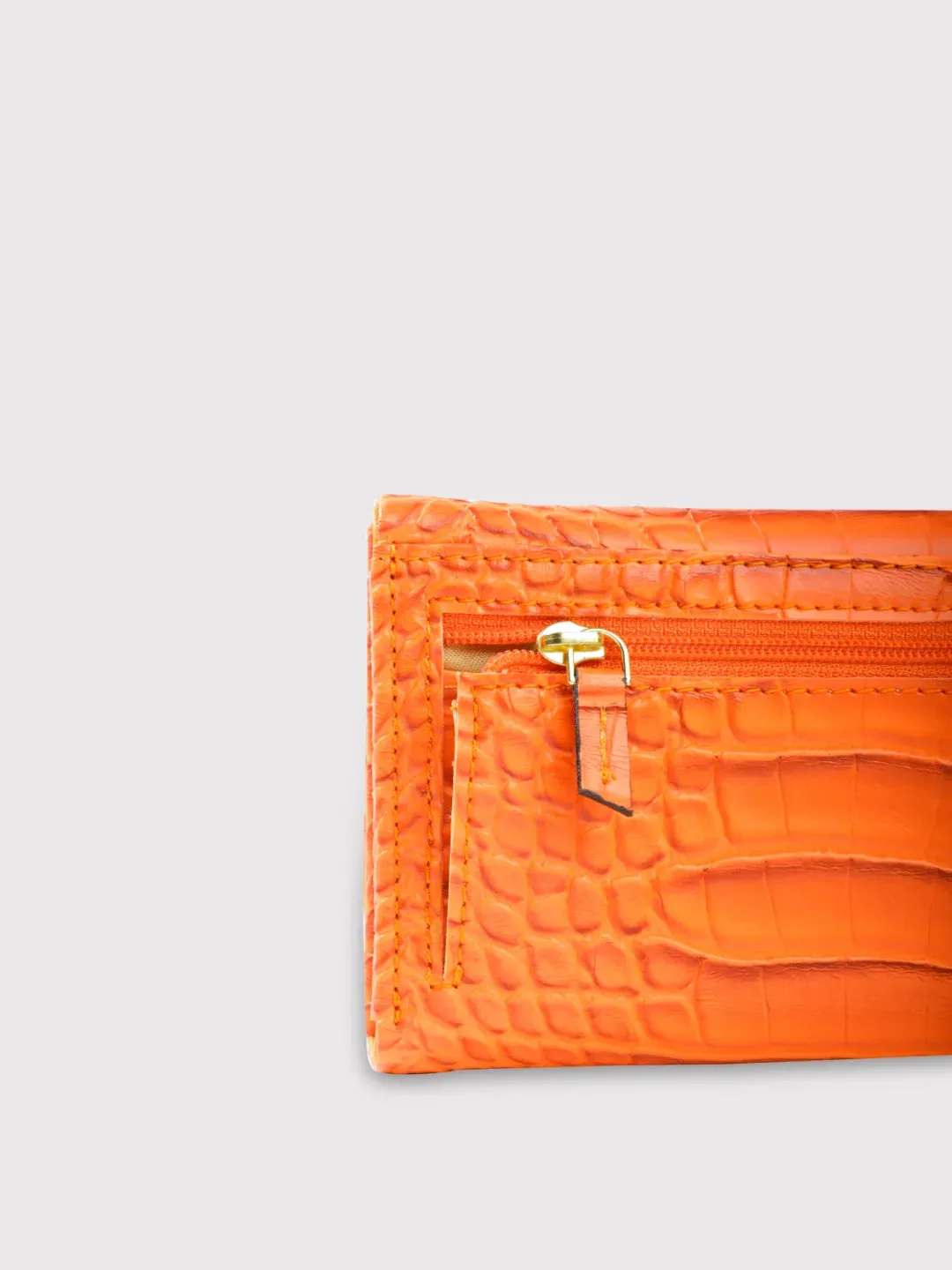 Caprese Luna Small Orange Trifold Wallet