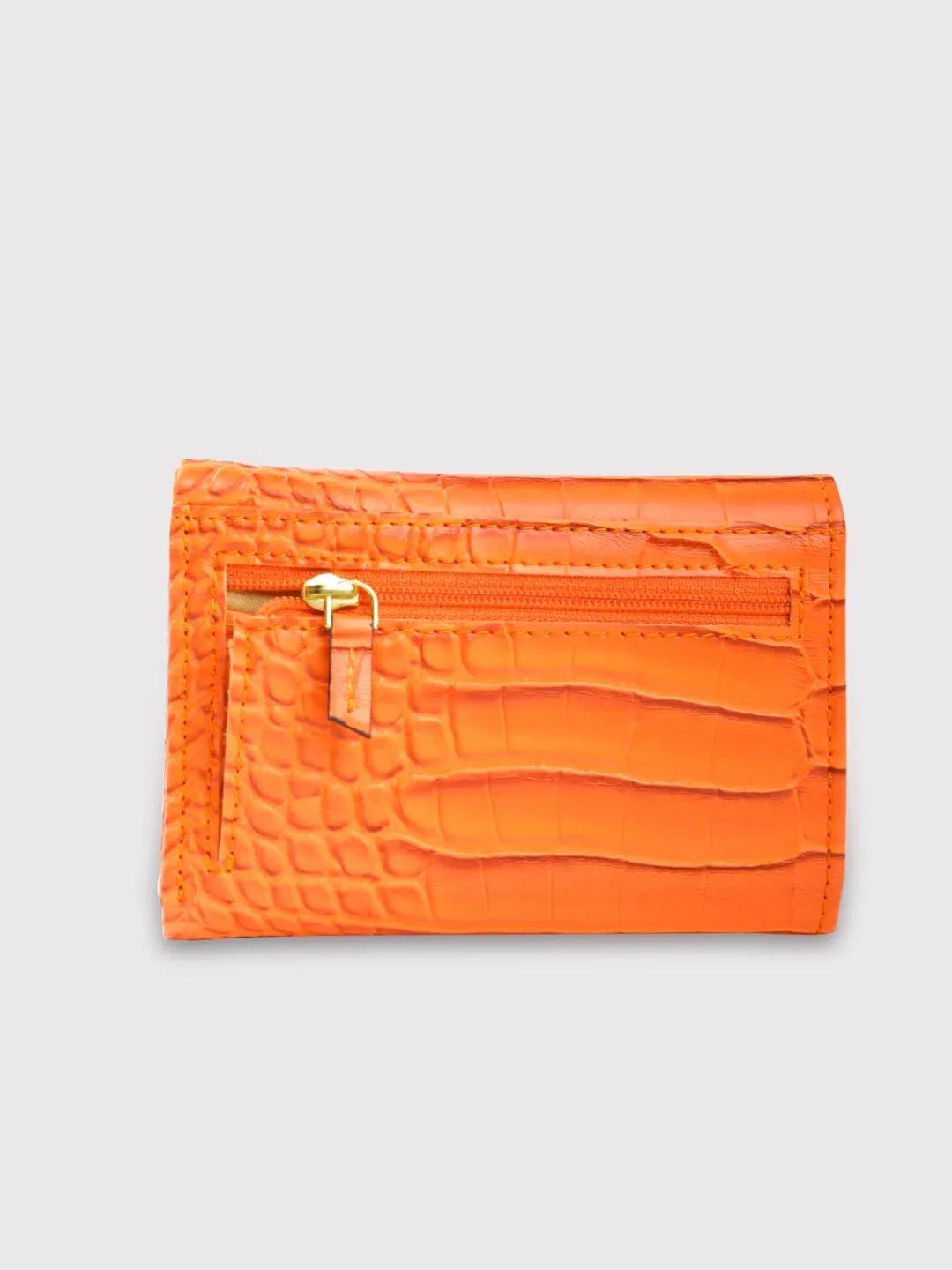 Caprese Luna Small Orange Trifold Wallet