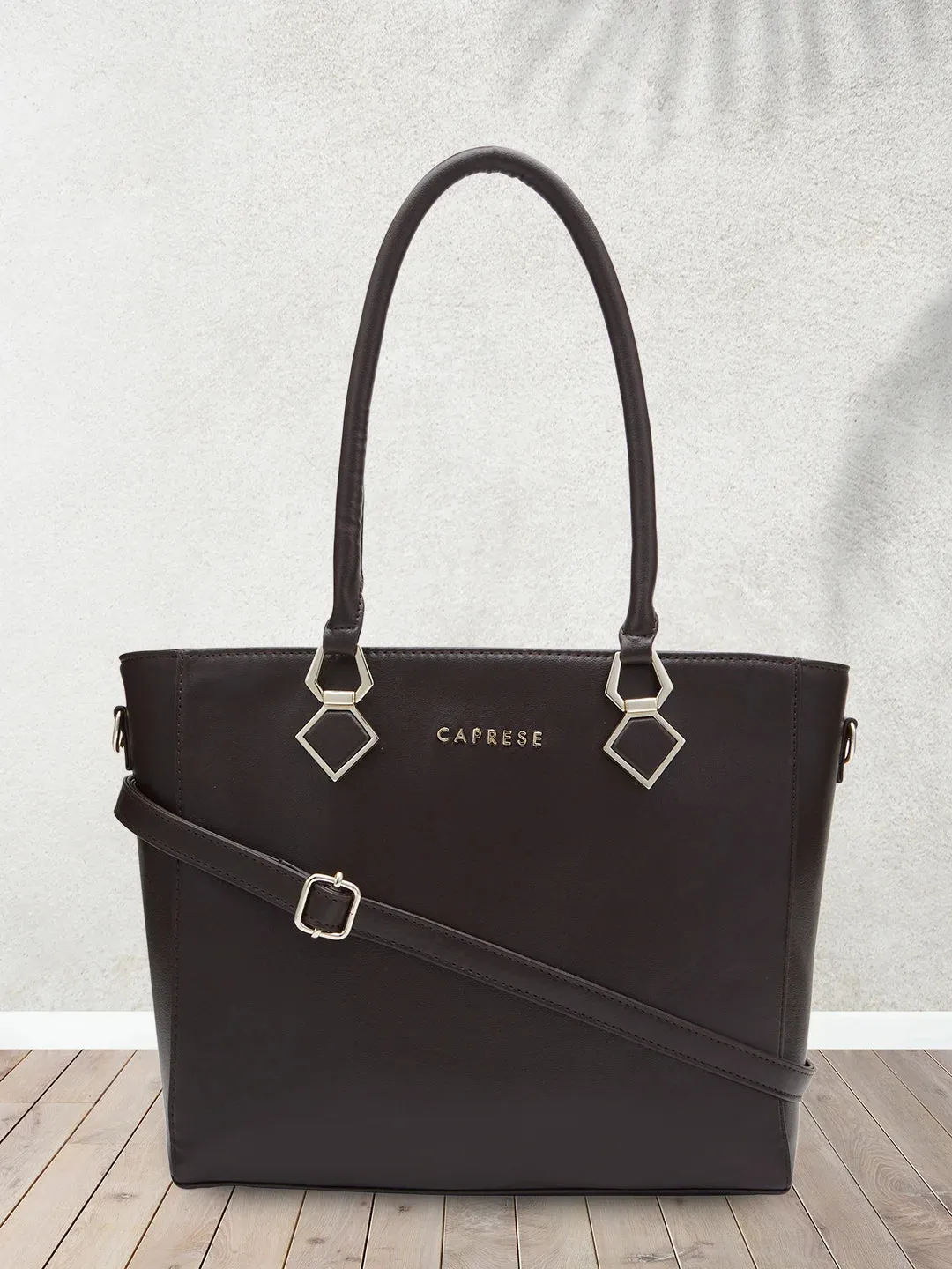 Caprese Lydia Medium Dark Oak Tote Bag