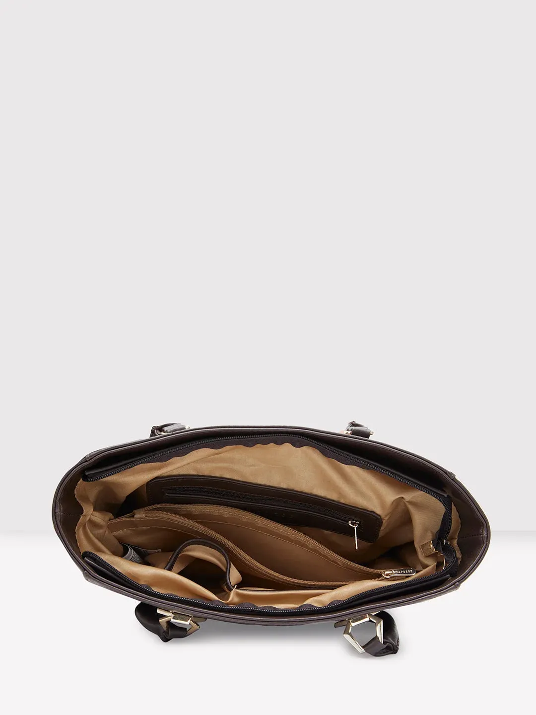 Caprese Lydia Medium Dark Oak Tote Bag