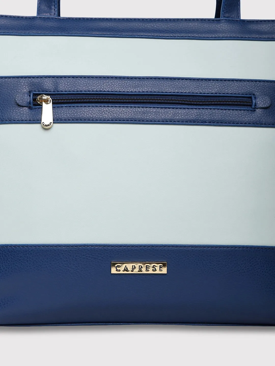 Caprese Marciano Medium Striped Navy Tote Bag