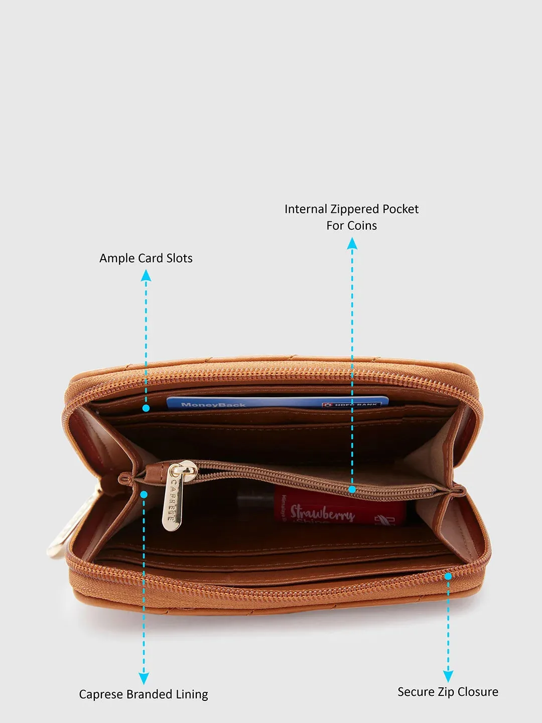 Caprese Mareeya Large Tan Wallet