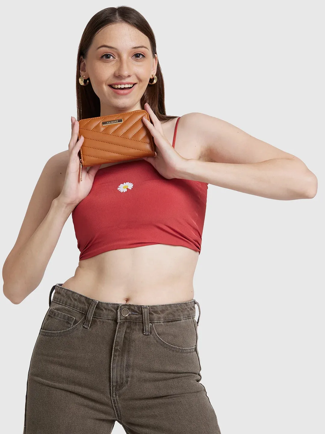 Caprese Mareeya Large Tan Wallet