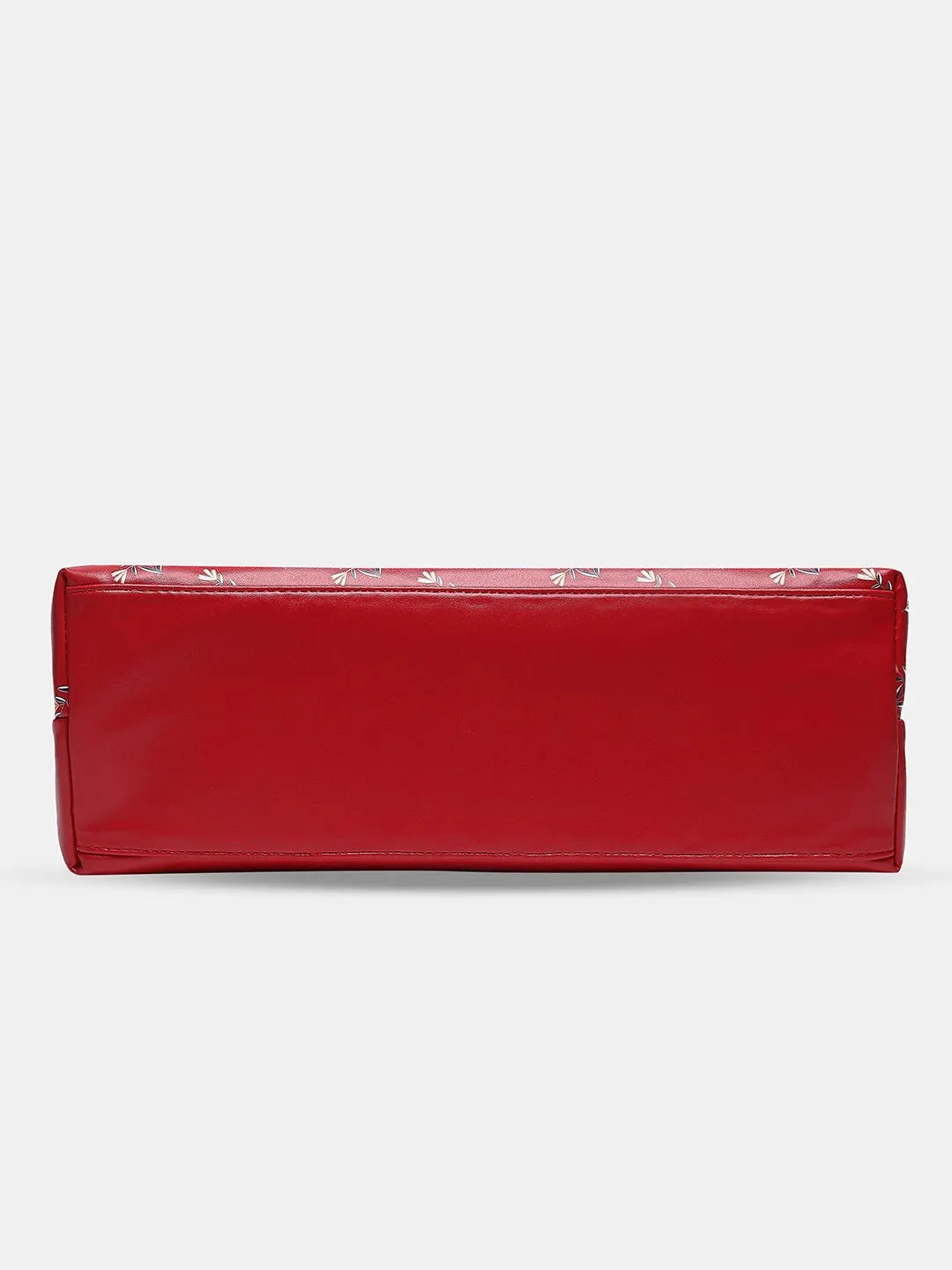 Caprese Merida Large Printed Red Satchel Bag