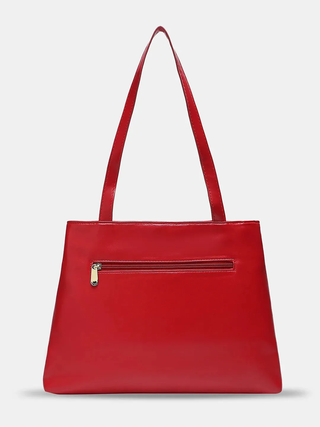 Caprese Merida Large Printed Red Satchel Bag