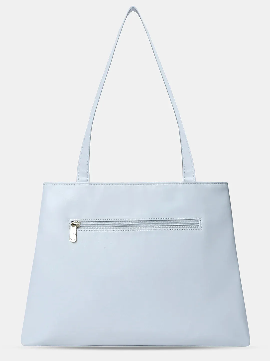 Caprese Merida Large Printed Sky Blue Satchel Bag