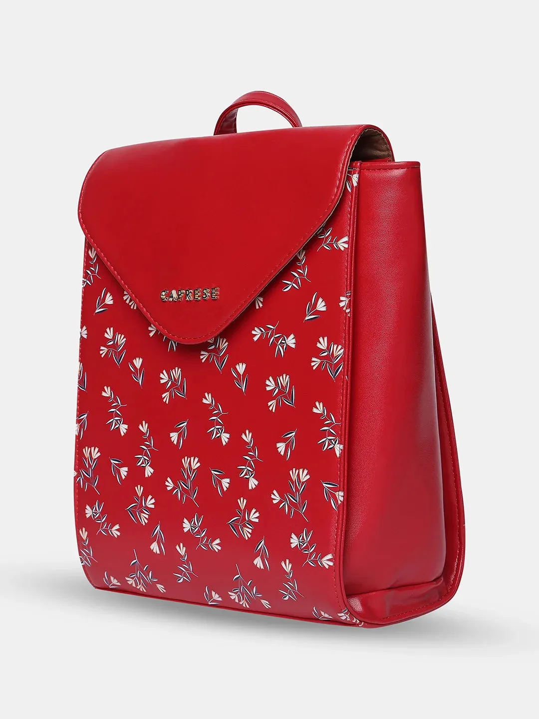 Caprese Merida Printed Large Red Backpack