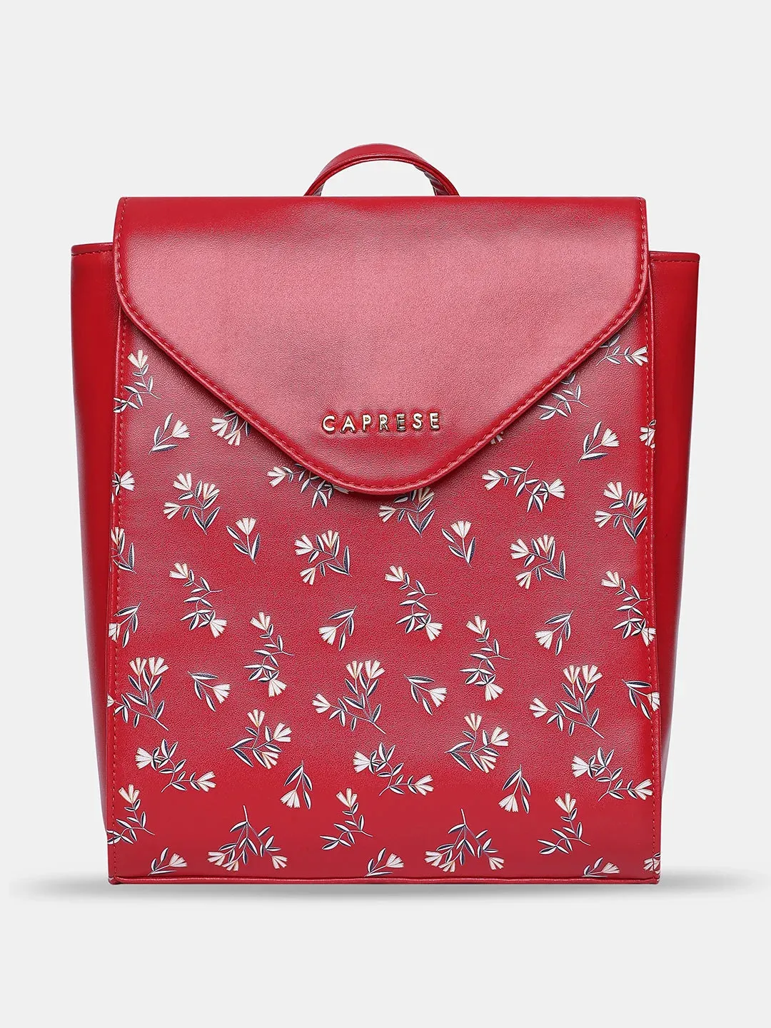 Caprese Merida Printed Large Red Backpack
