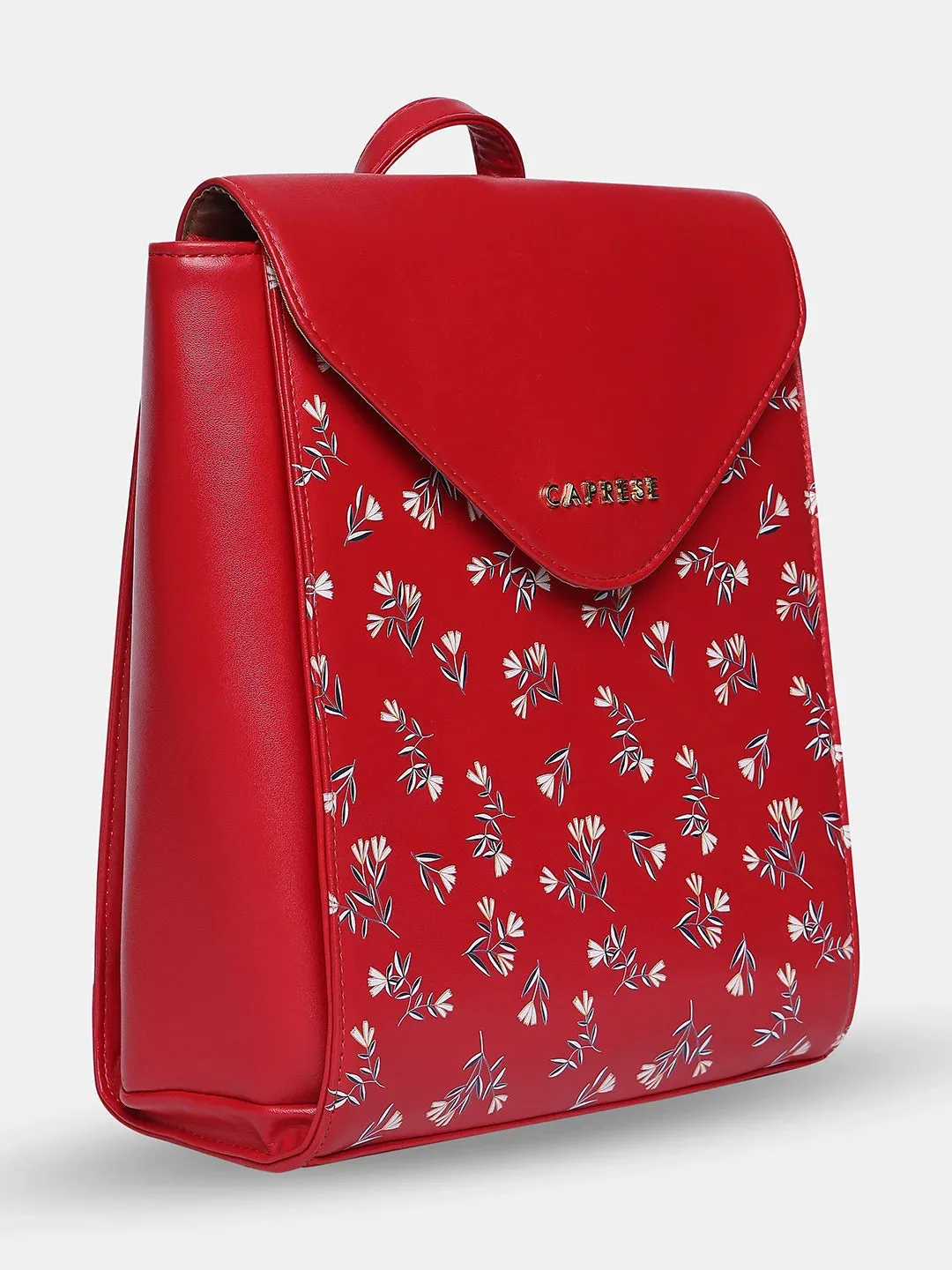 Caprese Merida Printed Large Red Backpack