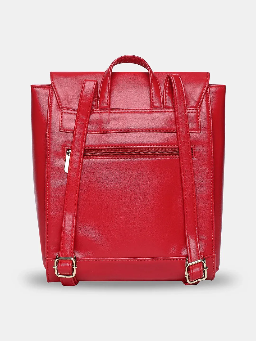 Caprese Merida Printed Large Red Backpack