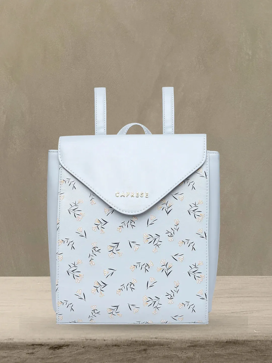 Caprese Merida Printed Large Sky Blue Backpack