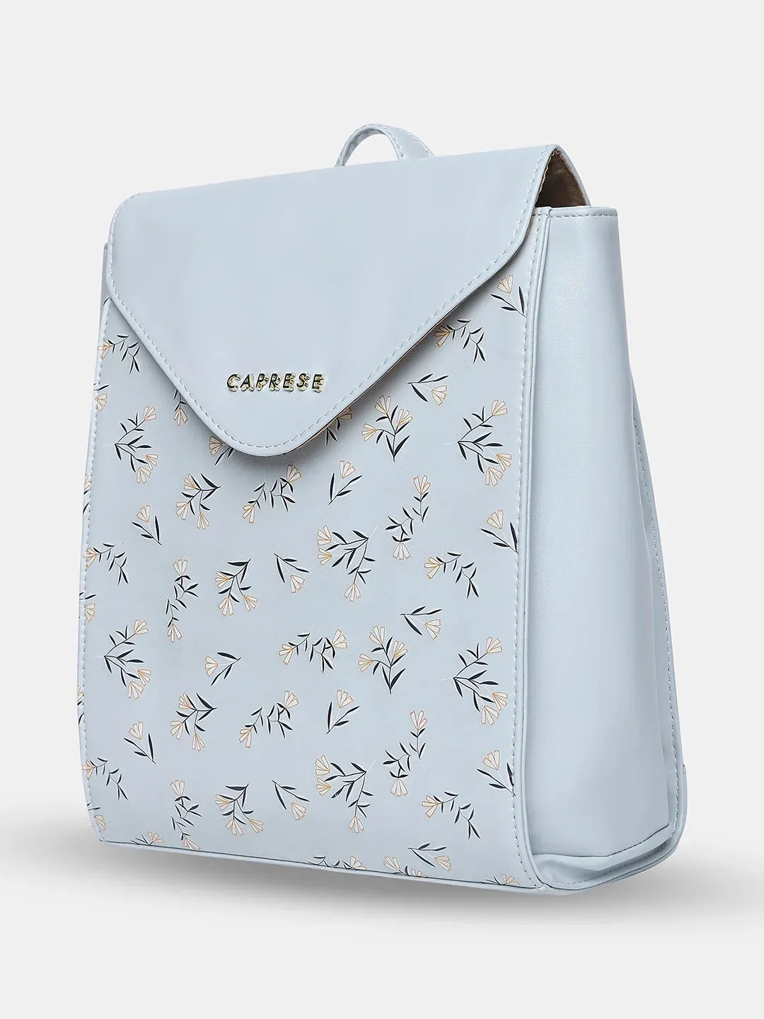 Caprese Merida Printed Large Sky Blue Backpack