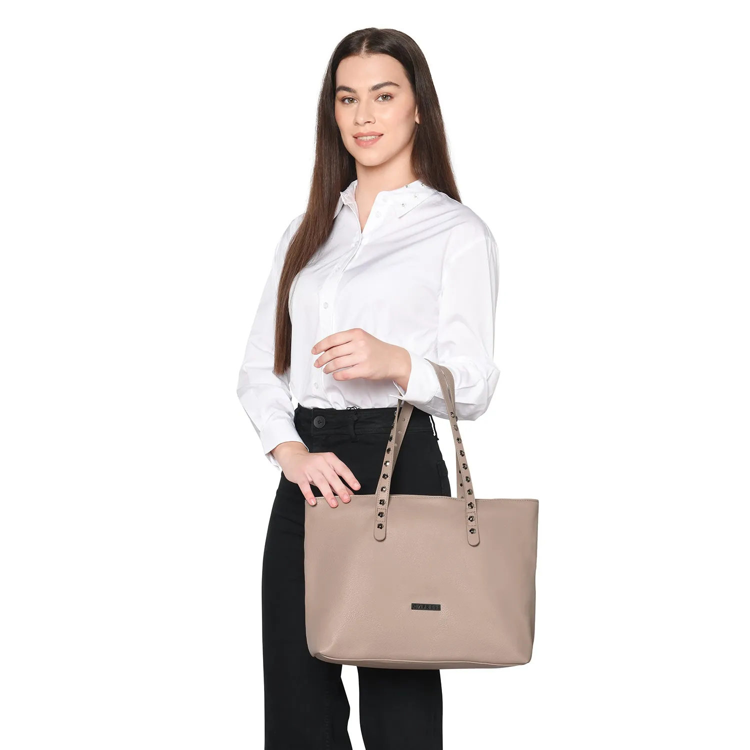 Caprese Merona Large Beige Tote Bag
