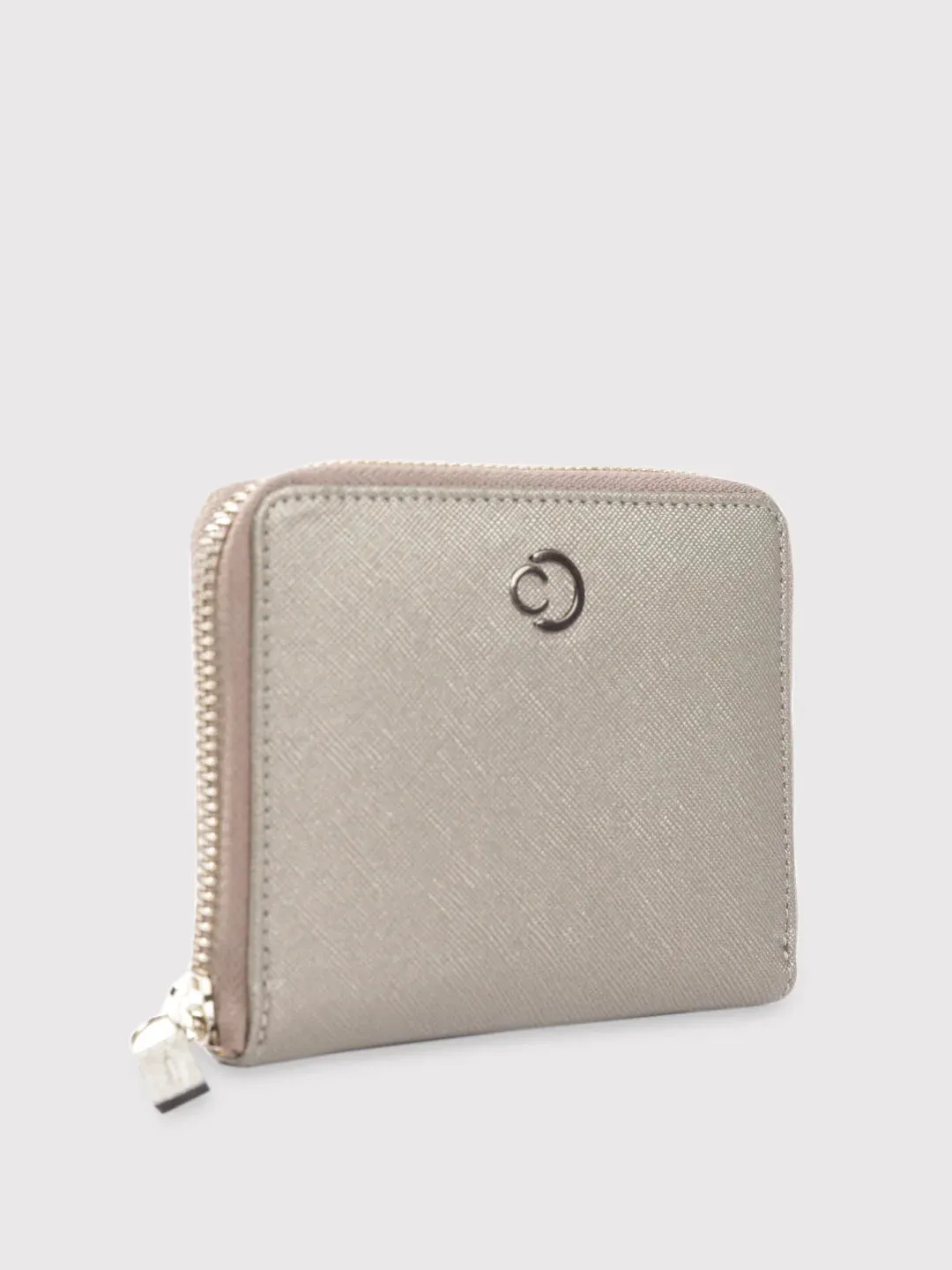 Caprese Mia Small Gunmetal Zip Around Wallet