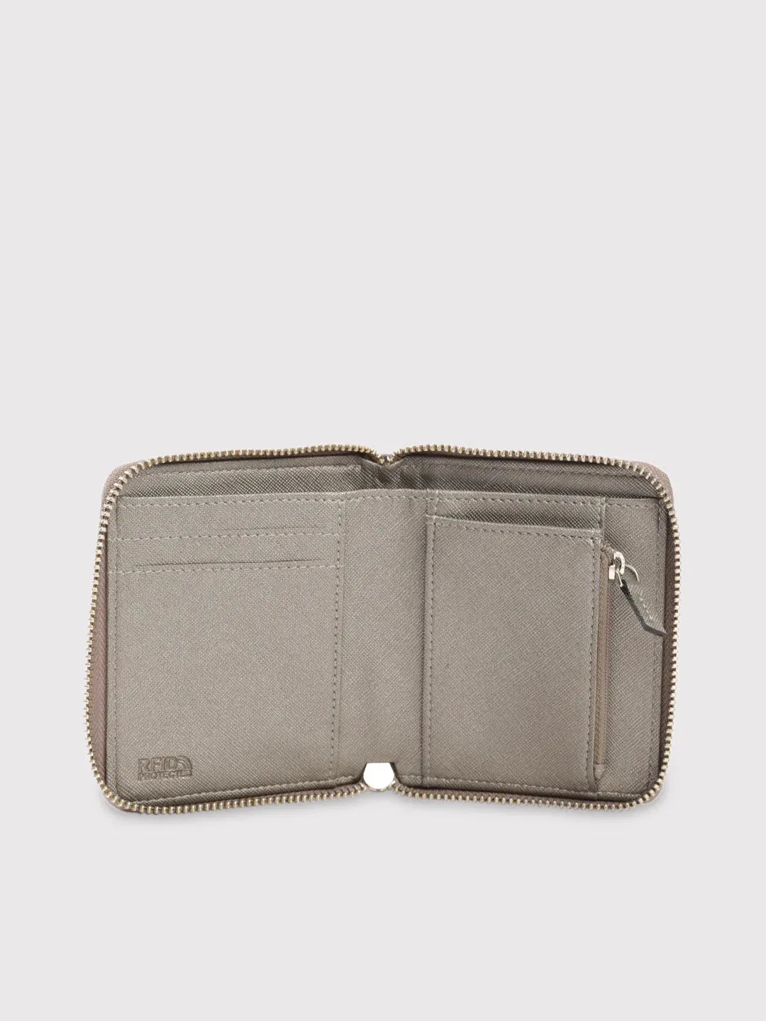 Caprese Mia Small Gunmetal Zip Around Wallet