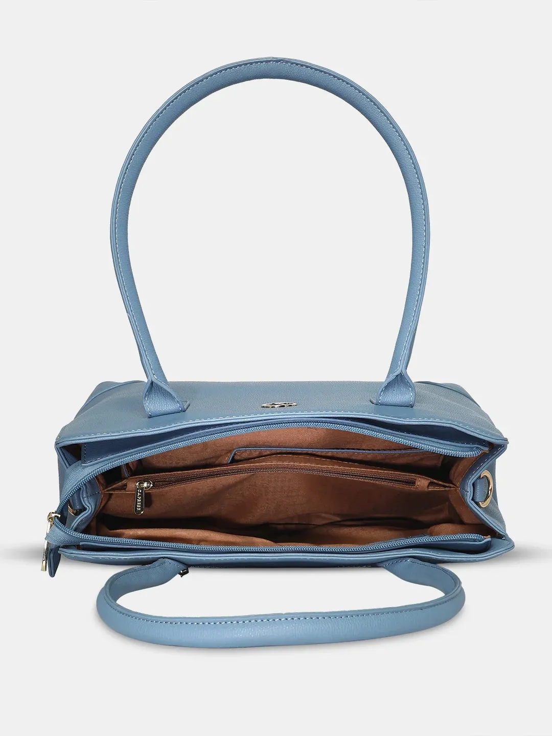 Caprese Milan Medium Blue Satchel Bag