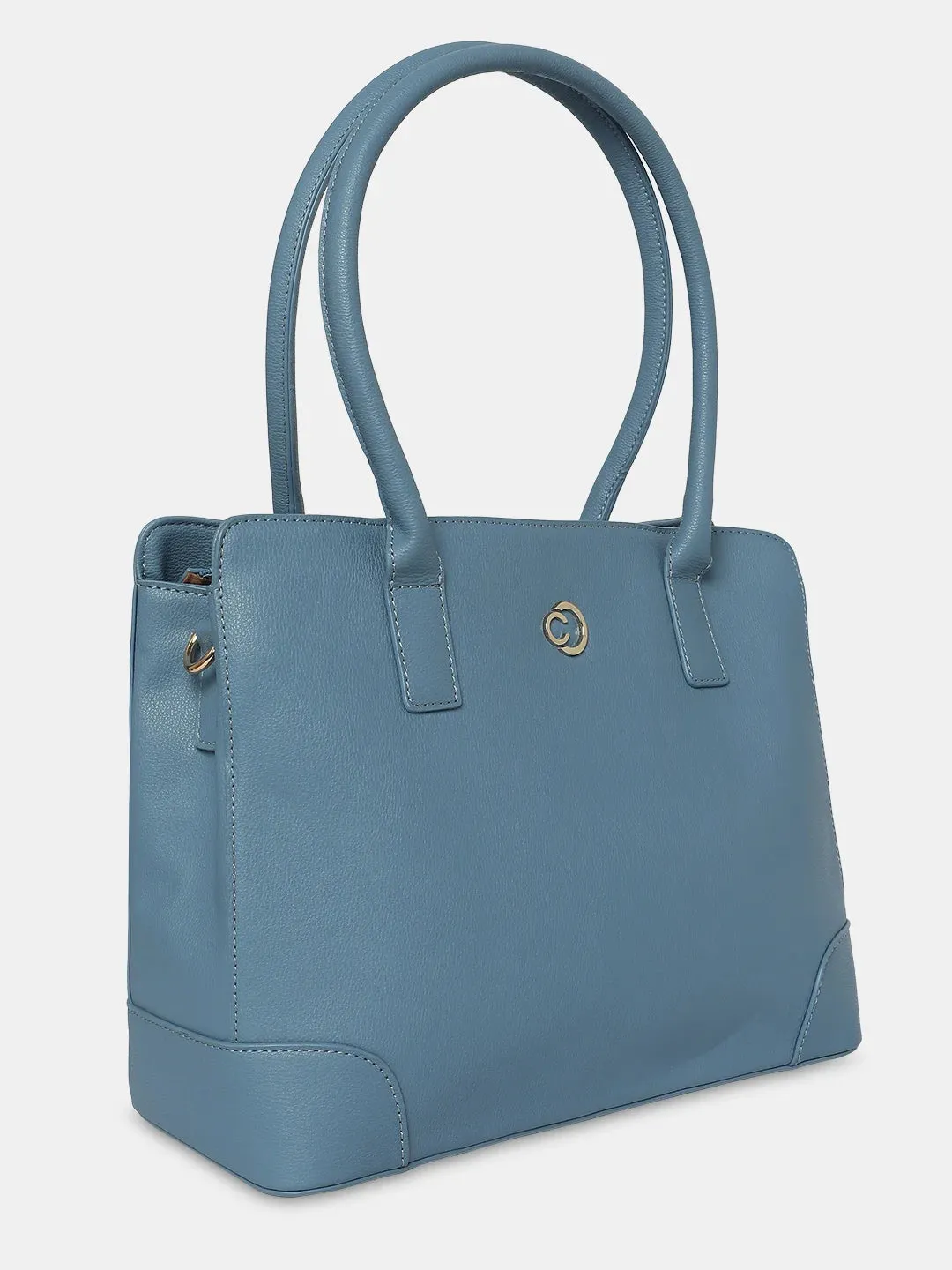Caprese Milan Medium Blue Satchel Bag
