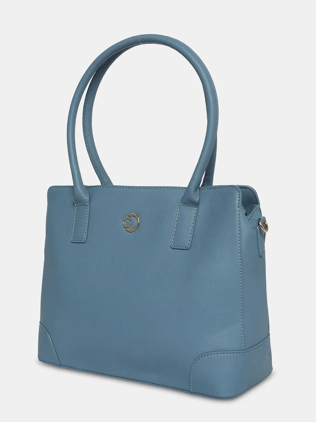 Caprese Milan Medium Blue Satchel Bag