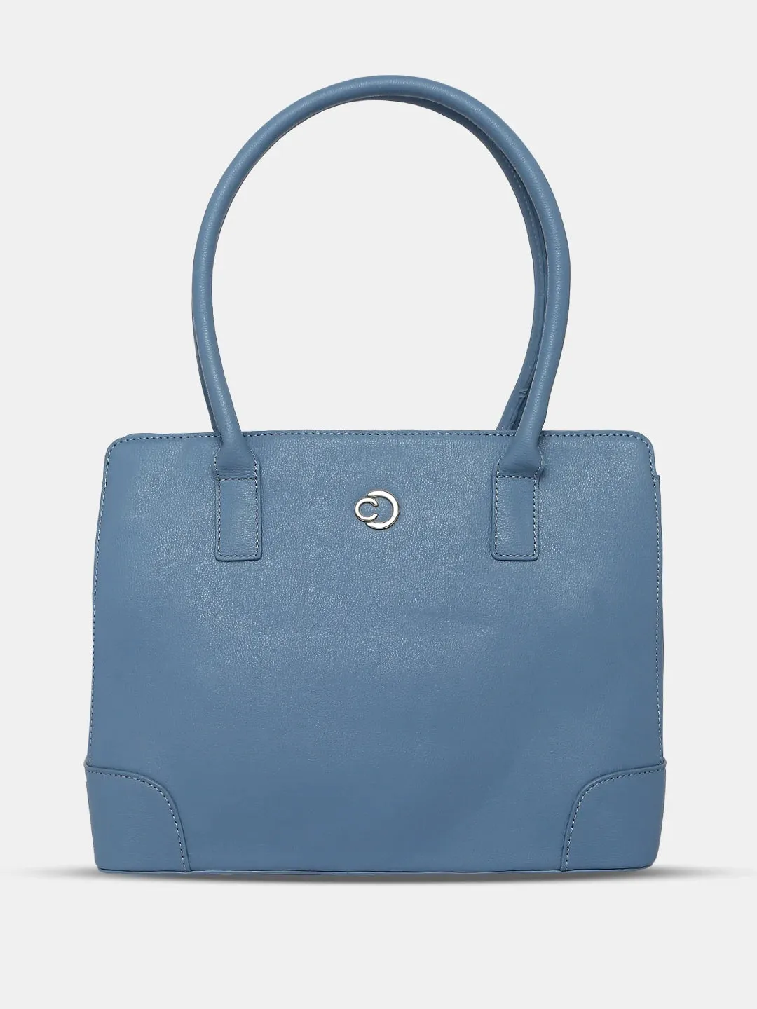 Caprese Milan Medium Blue Satchel Bag