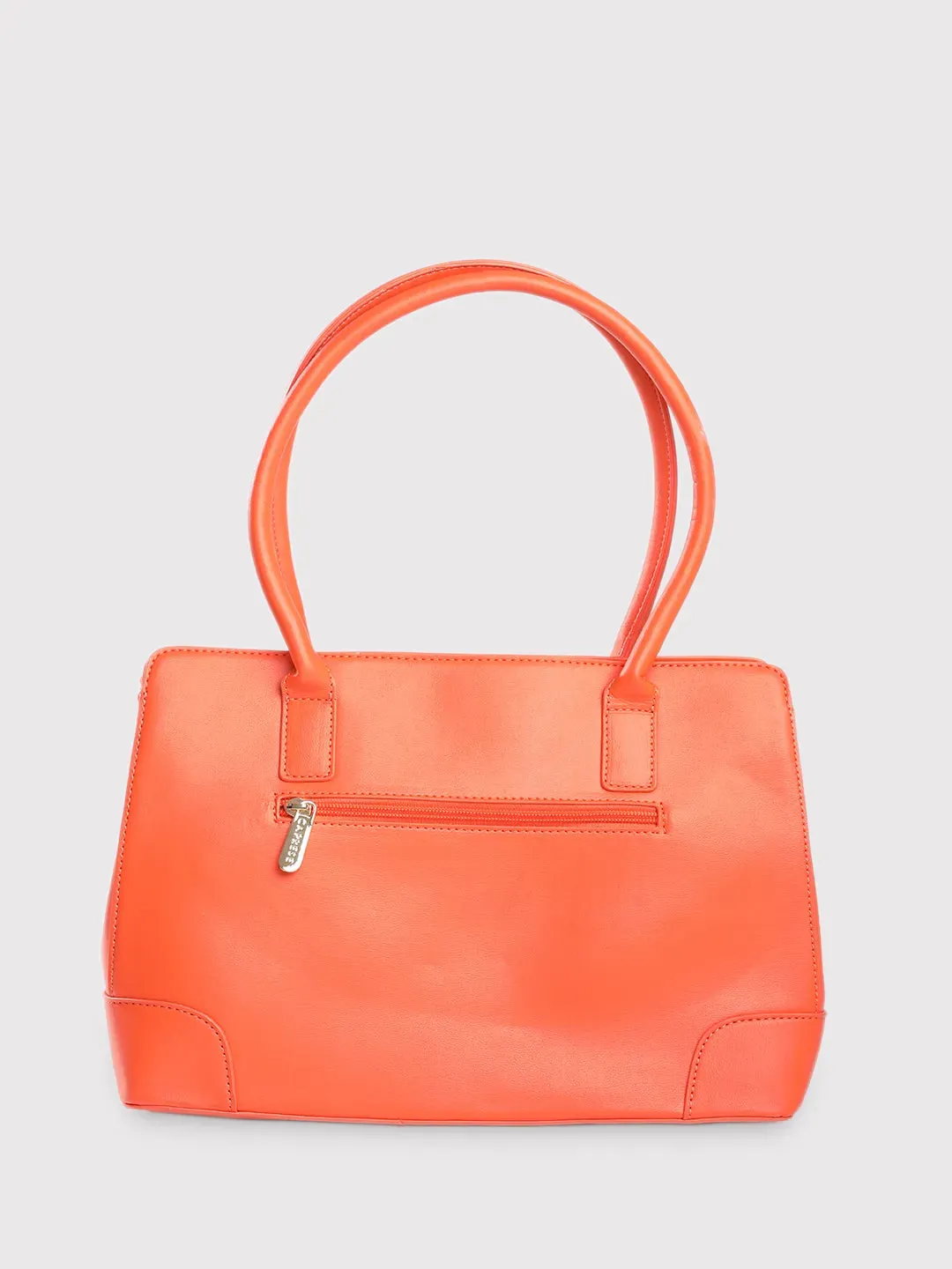 Caprese Milan Medium Orange Satchel Bag