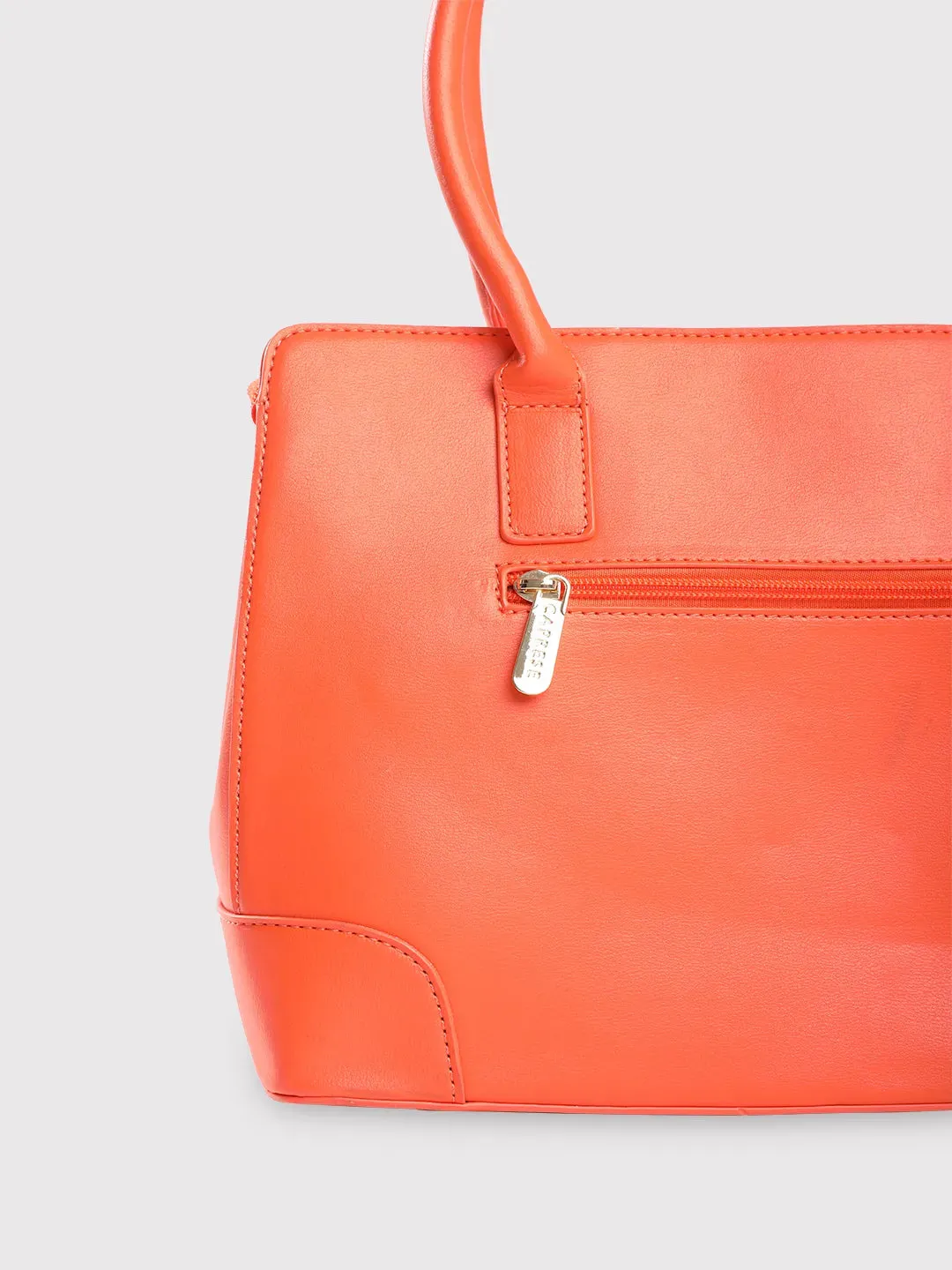 Caprese Milan Medium Orange Satchel Bag
