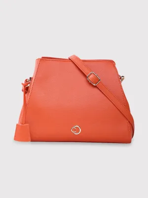 Caprese Milan Small Orange Satchel Bag